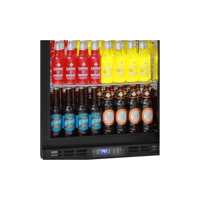 Bar Fridge | 2 Door | Energy Efficient Combo front view showing fridge full of drinks